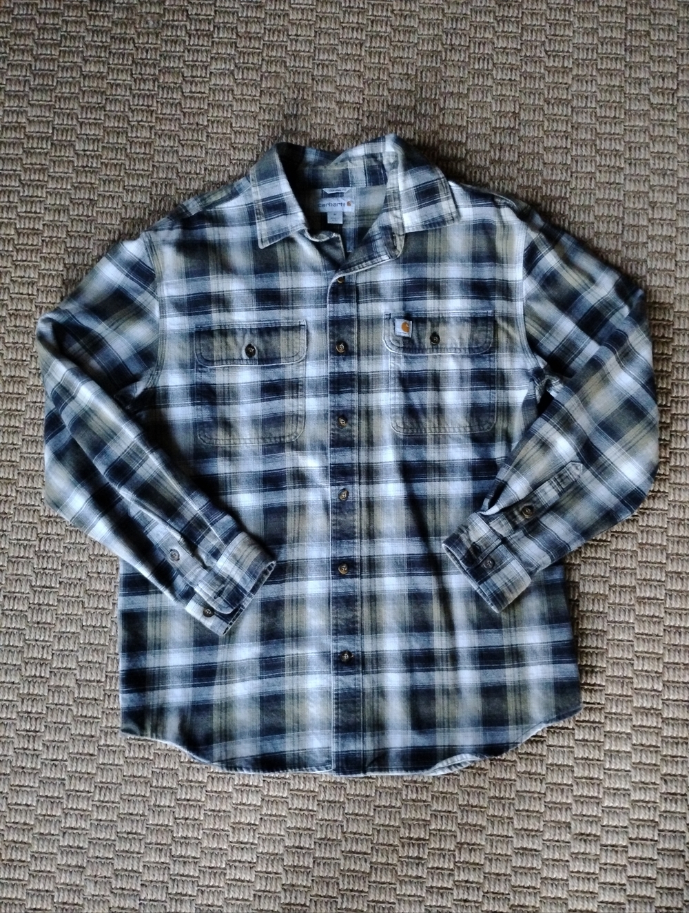 Men's Carhartt Original FIT FLANNEL SHIRT SZ MEDIUM